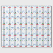 Red Cherries Ribbons Waterverf Cadeaupapier (Vlak)