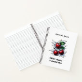 Red Cherries Street Art Gepersonaliseerde Student  Notitieboek (Binnen)