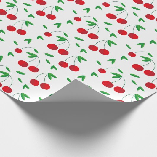 Red Cherries Summer All Occasion Cadeaupapier (Hoek)
