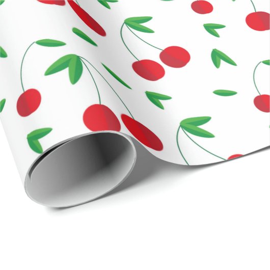 Red Cherries Summer All Occasion Cadeaupapier (Rol Hoek)
