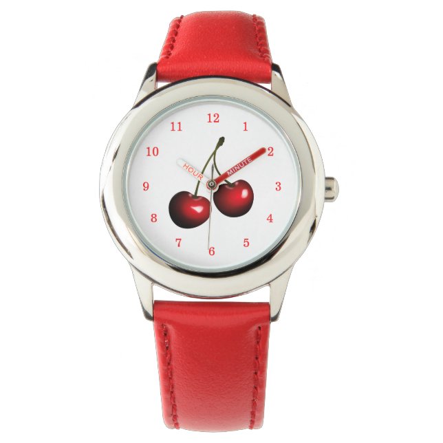 Red Cherries Watch Horloge (Voorkant)