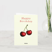 Red Cherry Birthday Kaart (Achterkant)