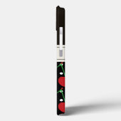 Red Cherry Black Polka Dots  gepersonaliseerd Case-Mate iPhone Case (Achterkant / Links)