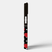 Red Cherry Black Polka Dots  gepersonaliseerd Case-Mate iPhone Case (Achterkant / Rechts)