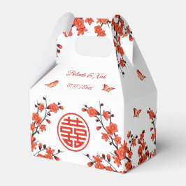 Red Cherry Blossom | Aangepaste Chinese bruiloft Bedankdoosjes