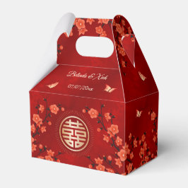 Red Cherry Blossom Blossom | Chinees huwelijk Bedankdoosjes
