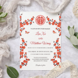 Red Cherry Blossom | Chinees huwelijk Kaart