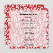 Red Cherry Blossom Floral Vrijgezellenfeest Kaart (Voorkant / Achterkant)