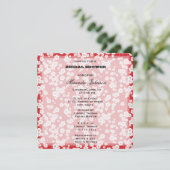 Red Cherry Blossom Floral Vrijgezellenfeest Kaart (Staand voorkant)