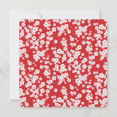 Red Cherry Blossom Floral Vrijgezellenfeest Kaart (Achterkant)