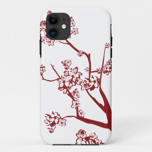 Red Cherry Blossom iPhone 5 Hoesje (Achterkant)