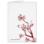 Red Cherry Blossom Note-kaarten (Voorkant)