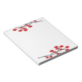Red Cherry Blossom Notitieblok (Schuin)