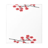 Red Cherry Blossom Notitieblok (Voorkant)