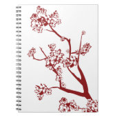 Red Cherry Blossom Notitieboek (Voorkant)
