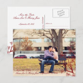 Red Cherry Blossom Oriental Wedding Save the Date Aankondigingskaart