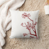 Red Cherry Blossom Pillow Kussen (Deken)