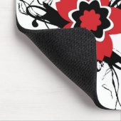 Red Cherry Blossom Sakura Design Muismat (Hoek)