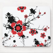Red Cherry Blossom Sakura Design Muismat (Voorkant)