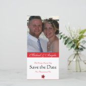 Red Cherry Blossom Sakura Save the Date (Staand voorkant)