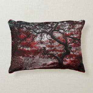 Red Cherry Blossom Tree Accent Kussen