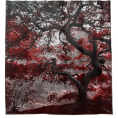 Red Cherry Blossom Tree Douchegordijn (Voorkant)