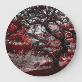 Red Cherry Blossom Tree Grote Klok