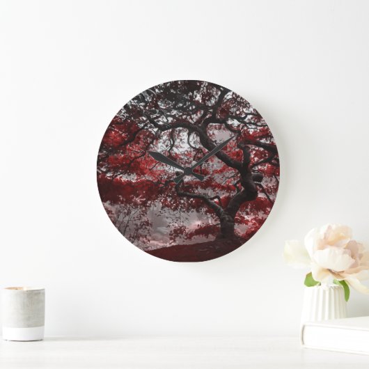 Red Cherry Blossom Tree Grote Klok (Huis)