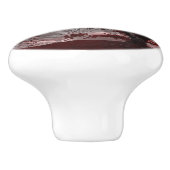 Red Cherry Blossom Tree Keramische Knop (Zijkant)