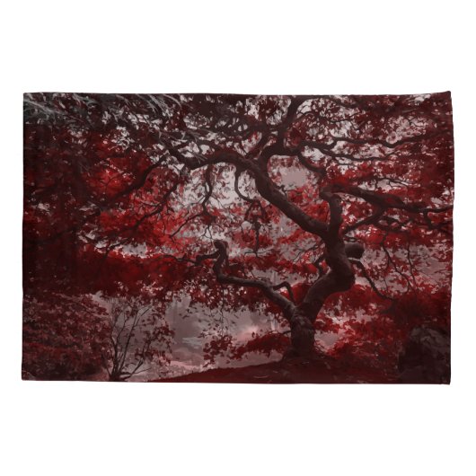 Red Cherry Blossom Tree Kussensloop (Achterkant)