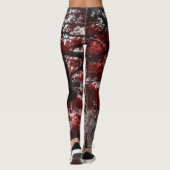 Red Cherry Blossom Tree Leggings (Achterkant)