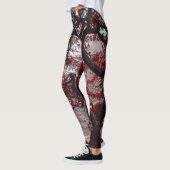 Red Cherry Blossom Tree Leggings (Links)