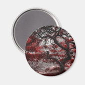 Red Cherry Blossom Tree Magneet (Voorkant / Achterkant)