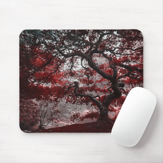Red Cherry Blossom Tree Muismat (Met muis)