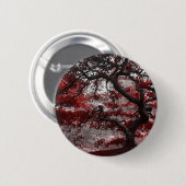Red Cherry Blossom Tree Ronde Button 5,7 Cm (Voorkant /achterkant)