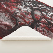 Red Cherry Blossom Tree Sherpa Deken (3/4)