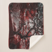 Red Cherry Blossom Tree Sherpa Deken (Voorkant)
