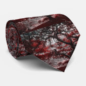 Red Cherry Blossom Tree Stropdas (Opgerold)