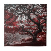 Red Cherry Blossom Tree Tegeltje (Voorkant)