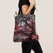 Red Cherry Blossom Tree Tote Bag (Dichtbij)