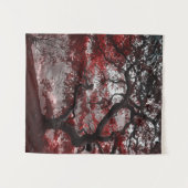 Red Cherry Blossom Tree Wandkleed (Voorkant (horizontaal))