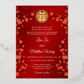 Red Cherry Blossom | Uitnodiging tot uitzending va (Voorkant)