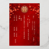 Red Cherry Blossom | Uitnodiging tot uitzending va (Achterkant)