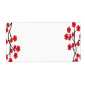 Red Cherry Blossoms Label (Voorkant)
