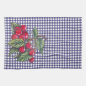  Red Cherry Blue Gingham Country Kitchen Theedoek (Horizontaal)
