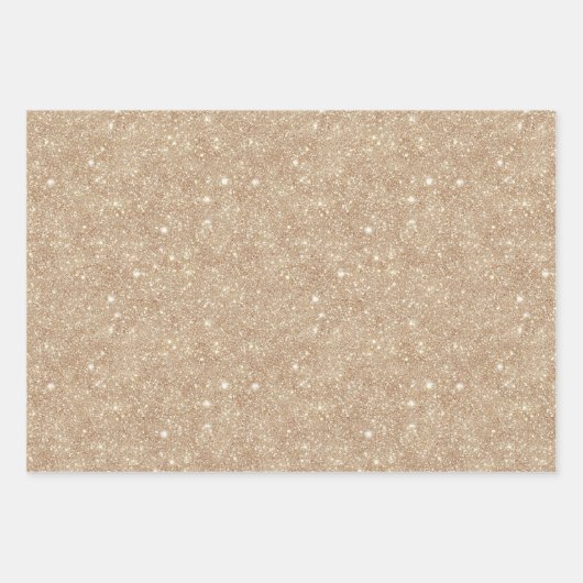 Red Cherry Blush Cream Gold Glitter Christmas Inpakpapier Vel (Voorkant 3)