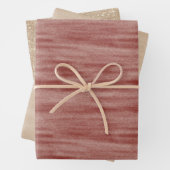 Red Cherry Blush Cream Gold Glitter Christmas Inpakpapier Vel (In situ)