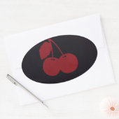 Red Cherry Brand Ovale Sticker (Envelop)