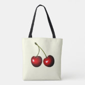 Red Cherry Canvas tas - Kies kleuren (Achterkant)
