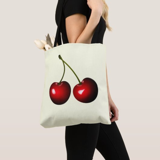 Red Cherry Canvas tas - Kies kleuren (Dichtbij)